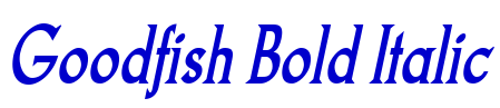 Goodfish Bold Italic fuente
